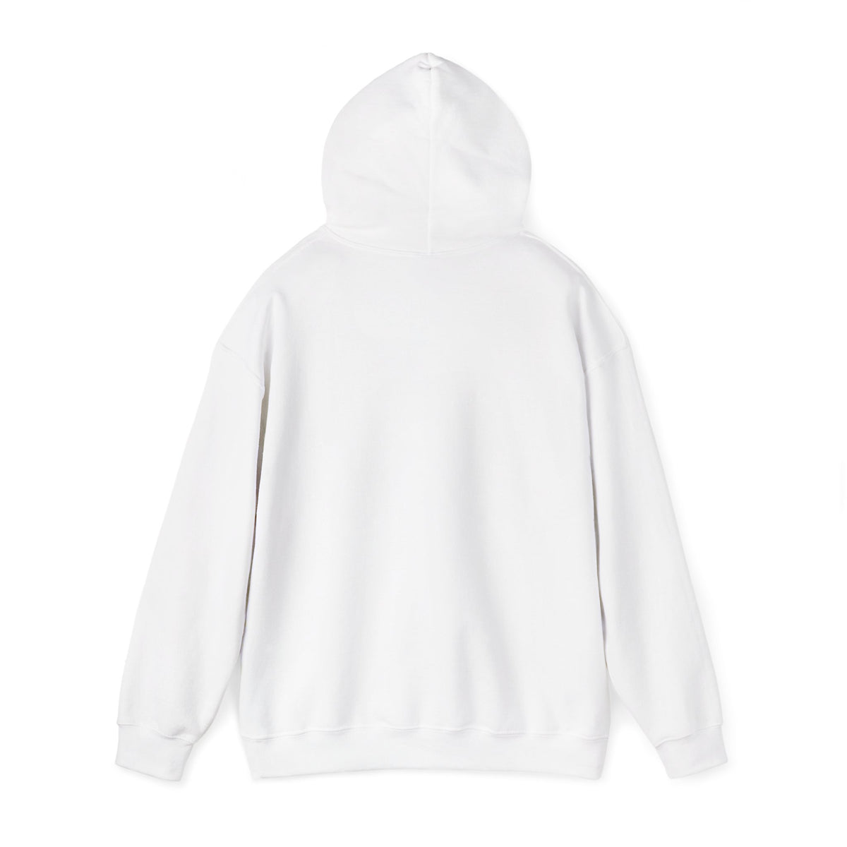 Light blue pullover hoodie printed with large motel-pink FUCK lettering