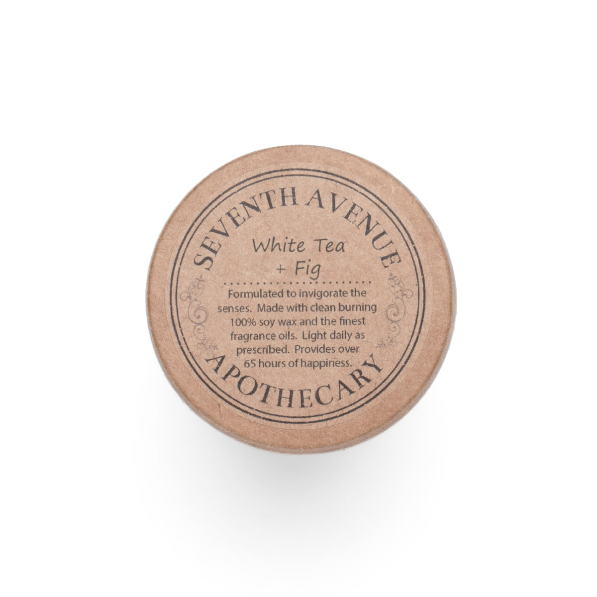 Glass candle with oversized motel-pink FUCK typography on a cream label