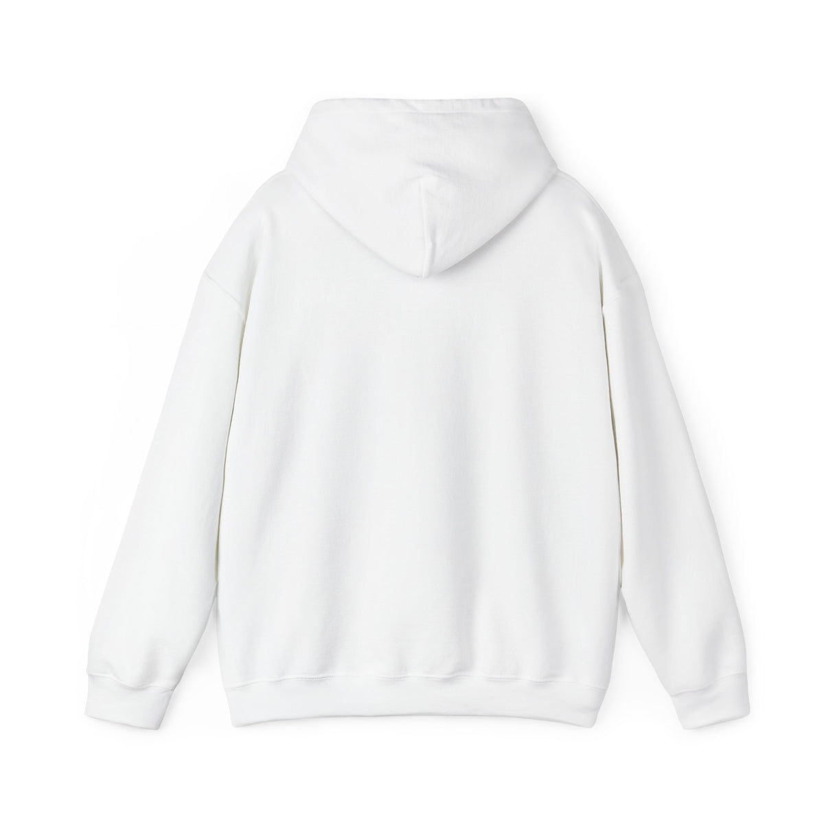 Light blue pullover hoodie printed with large motel-pink FUCK lettering